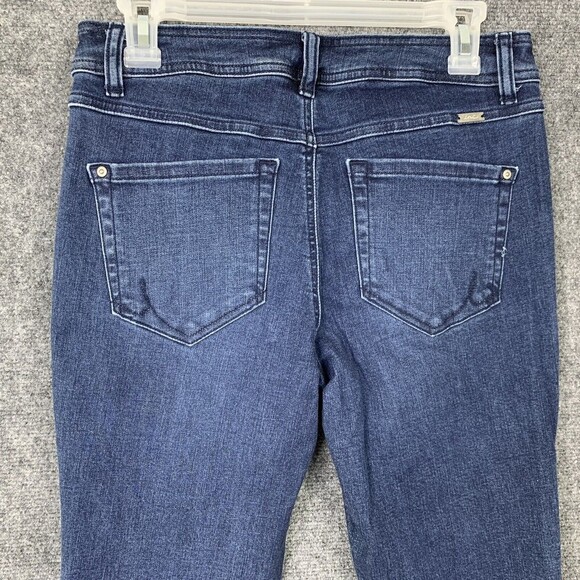 Inc.  Skinny Leg Jeans Women 6 Side Stripe Frayed Hems Whiskering - Picture 7 of 11